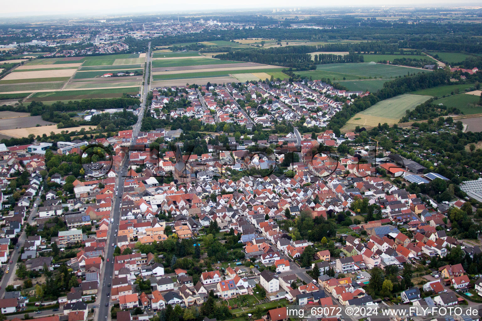 Vue aérienne de Quartier Bobenheim in Bobenheim-Roxheim dans le département Rhénanie-Palatinat, Allemagne