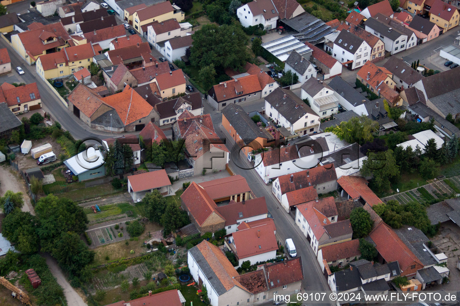 Vue aérienne de Quartier Bobenheim in Bobenheim-Roxheim dans le département Rhénanie-Palatinat, Allemagne