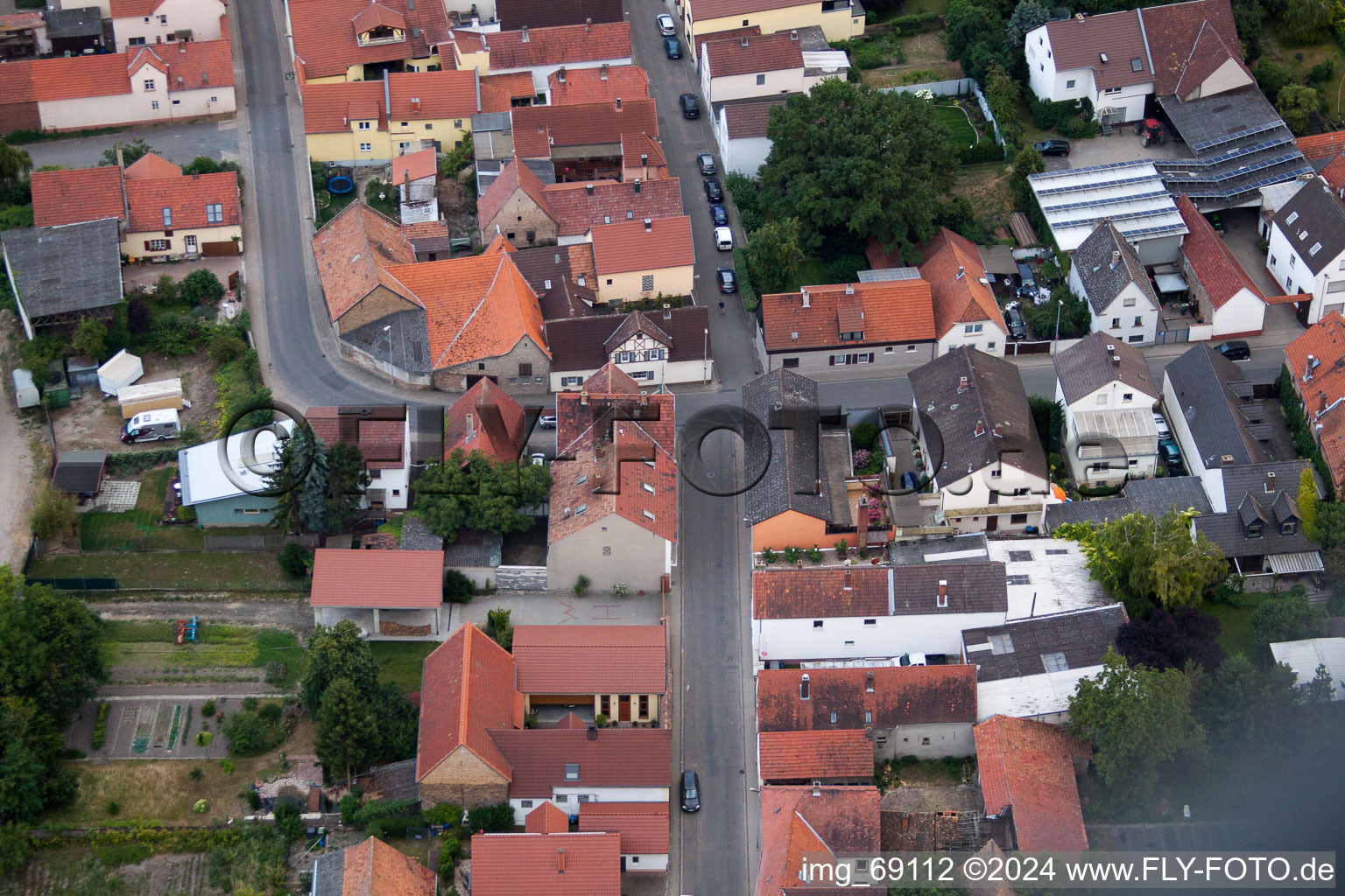 Quartier Bobenheim in Bobenheim-Roxheim dans le département Rhénanie-Palatinat, Allemagne vue d'en haut