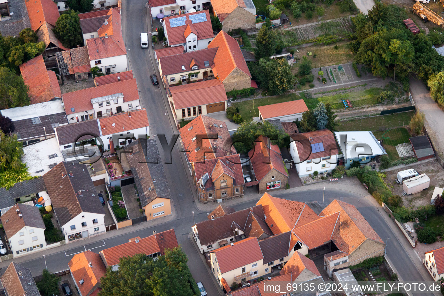 Vue oblique de Quartier Bobenheim in Bobenheim-Roxheim dans le département Rhénanie-Palatinat, Allemagne