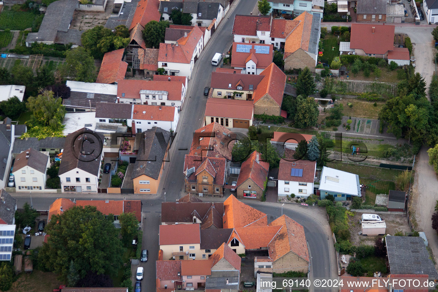 Quartier Bobenheim in Bobenheim-Roxheim dans le département Rhénanie-Palatinat, Allemagne hors des airs