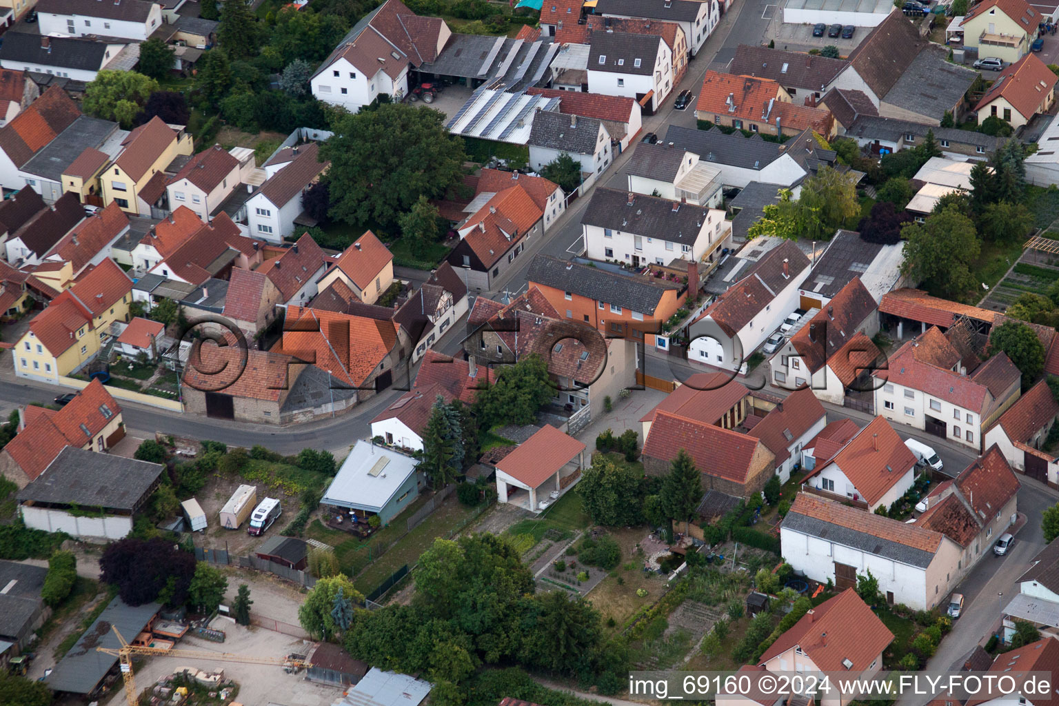 Quartier Bobenheim in Bobenheim-Roxheim dans le département Rhénanie-Palatinat, Allemagne d'un drone