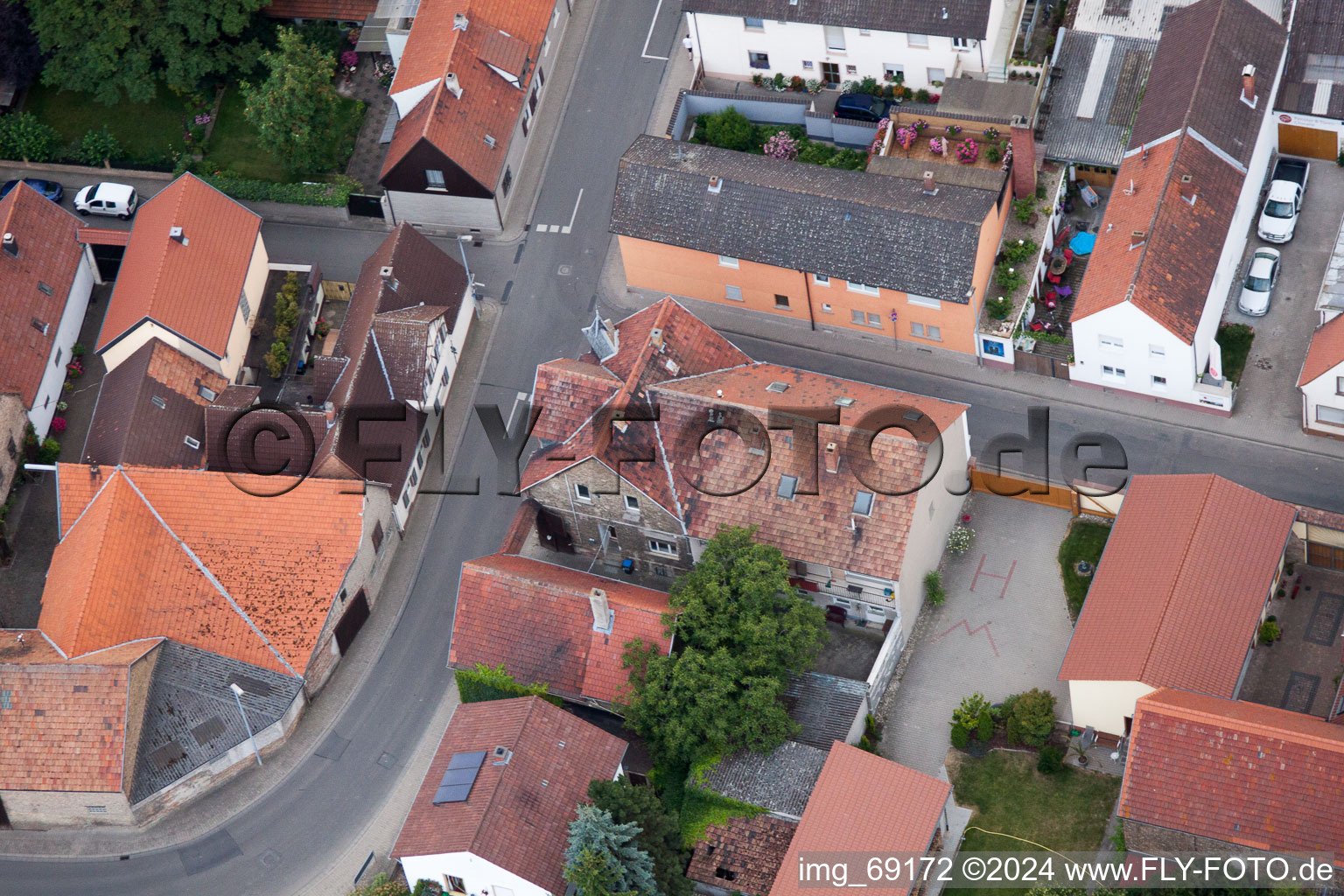 Quartier Bobenheim in Bobenheim-Roxheim dans le département Rhénanie-Palatinat, Allemagne vue d'en haut