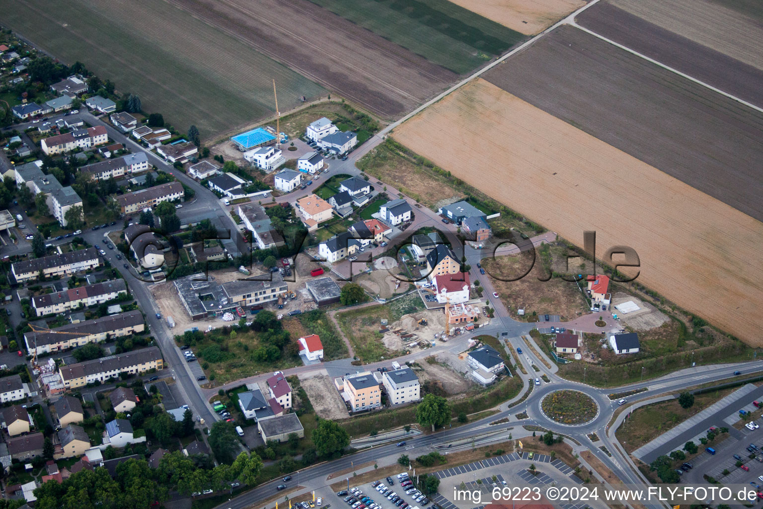 Vue oblique de Frankenthal dans le département Rhénanie-Palatinat, Allemagne