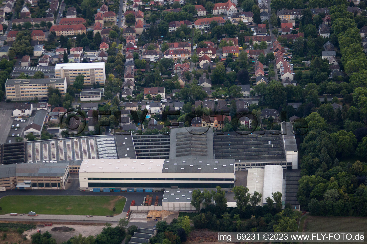 Vue aérienne de KBA FT Ingénierie à Frankenthal dans le département Rhénanie-Palatinat, Allemagne