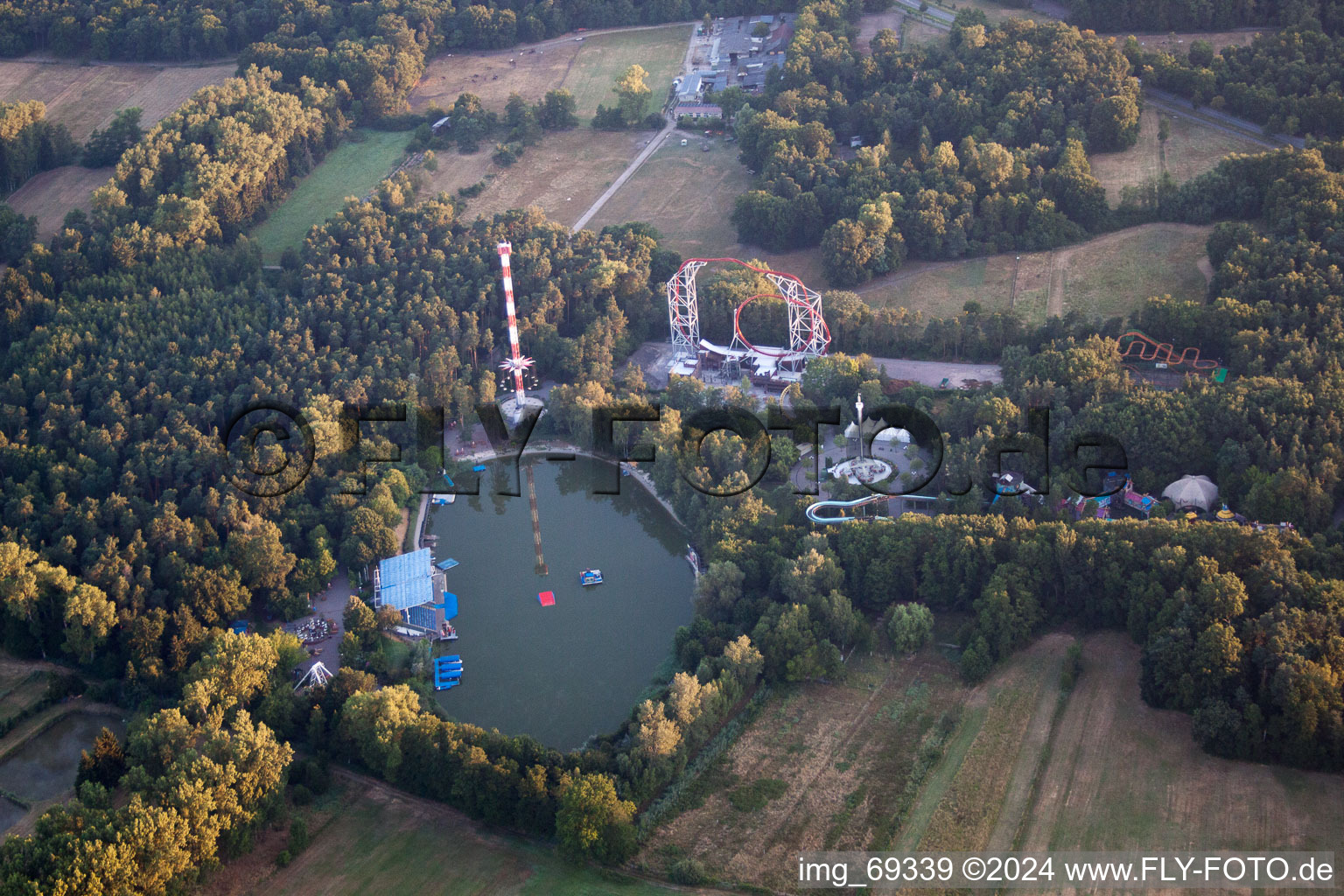 Vue aérienne de Parc de vacances à Haßloch dans le département Rhénanie-Palatinat, Allemagne