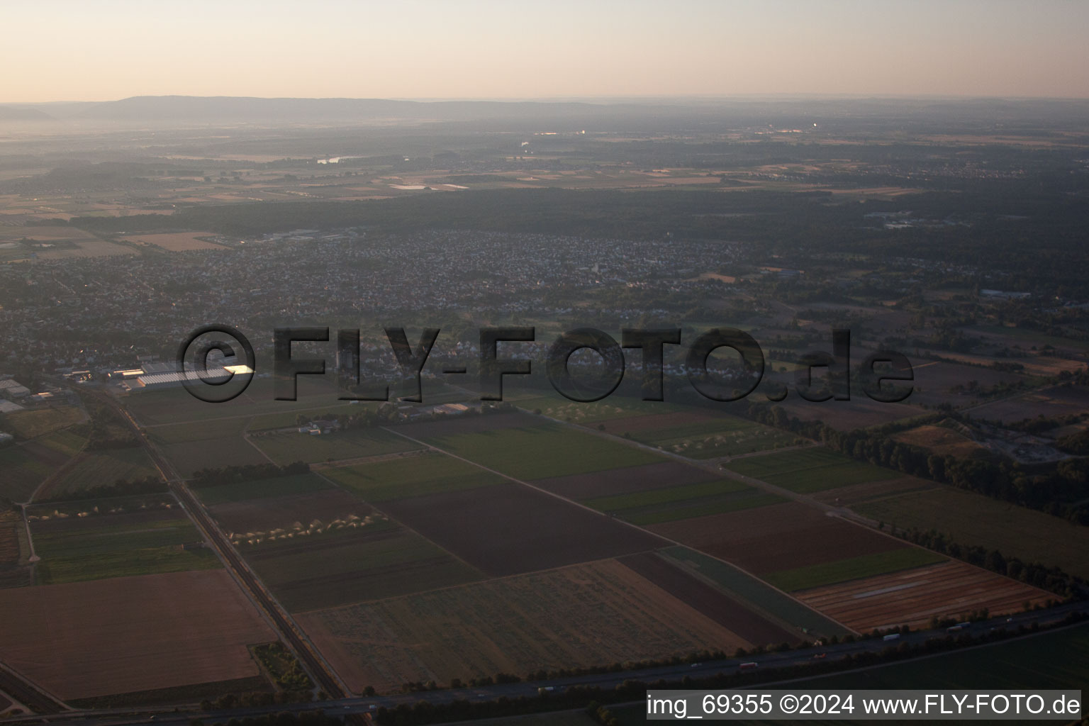 Image drone de Haßloch dans le département Rhénanie-Palatinat, Allemagne