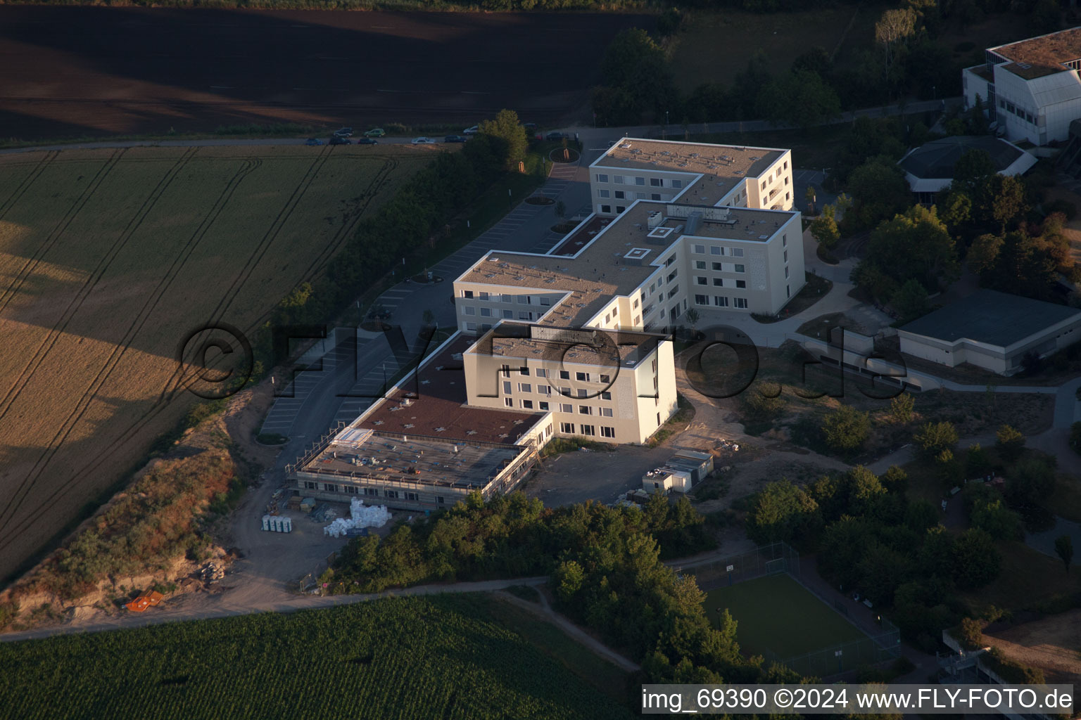 Quartier Oggersheim in Ludwigshafen am Rhein dans le département Rhénanie-Palatinat, Allemagne vue du ciel