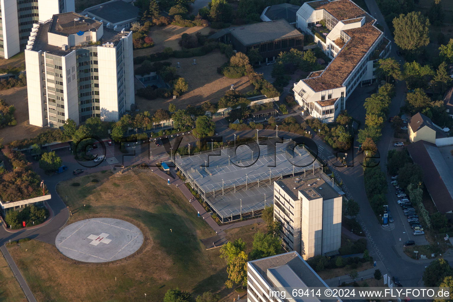 Photographie aérienne de Terrain de la clinique de l'hôpital BG Klinik Ludwigshafen à le quartier Oggersheim in Ludwigshafen am Rhein dans le département Rhénanie-Palatinat, Allemagne