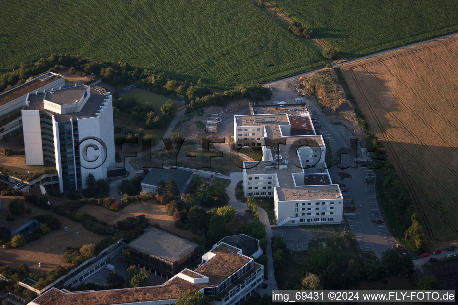 Quartier Oggersheim in Ludwigshafen am Rhein dans le département Rhénanie-Palatinat, Allemagne vue d'en haut