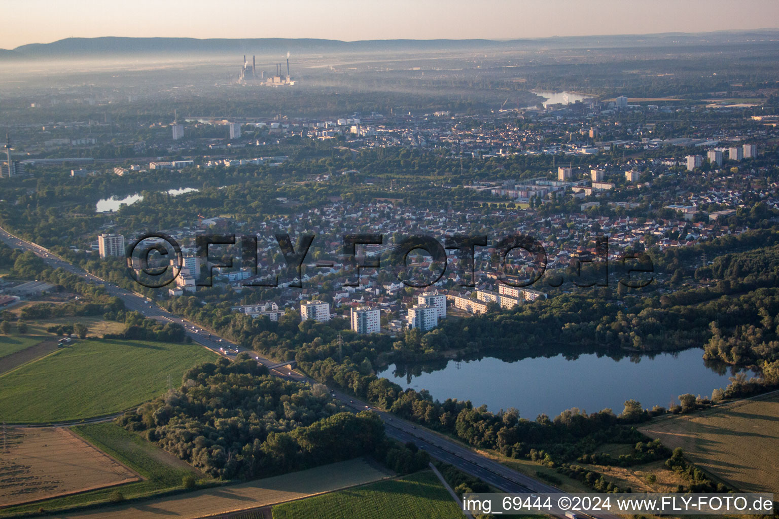 Image drone de Quartier Gartenstadt in Ludwigshafen am Rhein dans le département Rhénanie-Palatinat, Allemagne