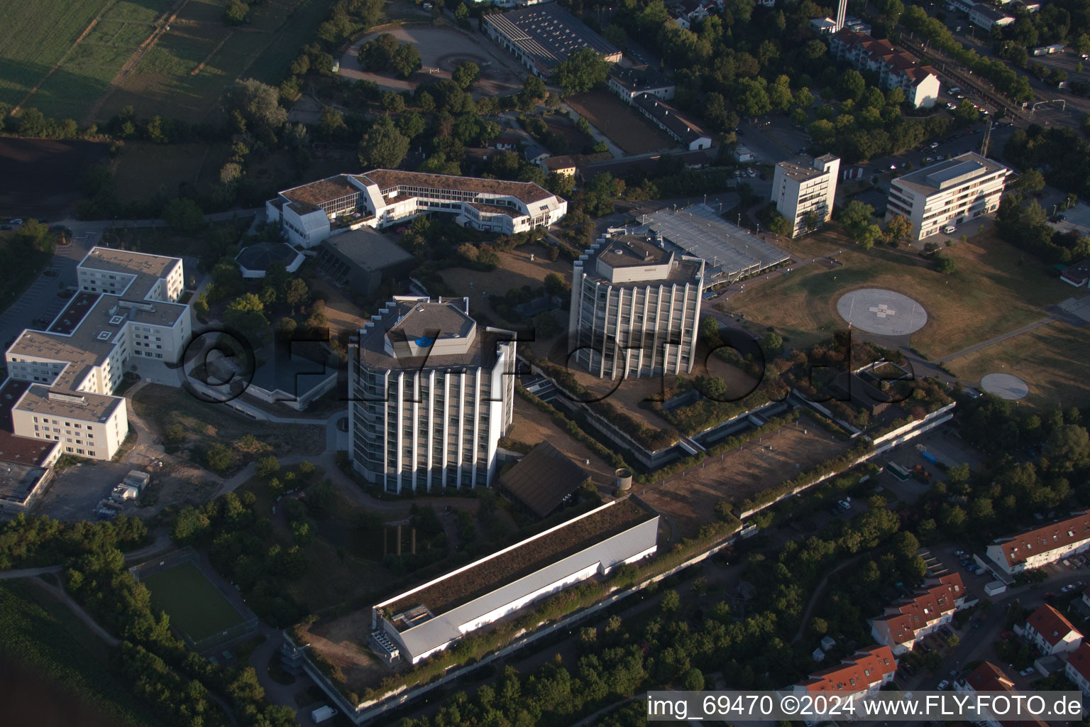 Photographie aérienne de Clinique BG à le quartier Oggersheim in Ludwigshafen am Rhein dans le département Rhénanie-Palatinat, Allemagne