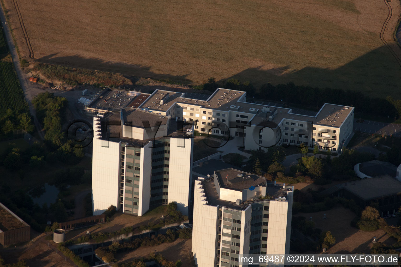 Image drone de Clinique BG à le quartier Oggersheim in Ludwigshafen am Rhein dans le département Rhénanie-Palatinat, Allemagne