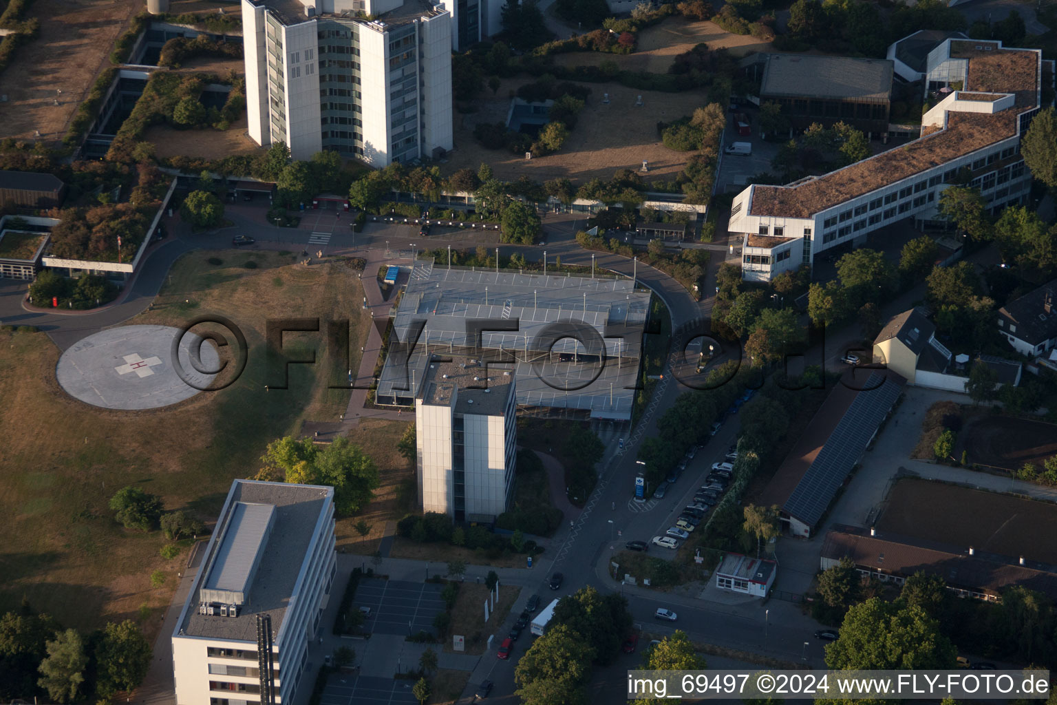 Quartier Oggersheim in Ludwigshafen am Rhein dans le département Rhénanie-Palatinat, Allemagne vue du ciel