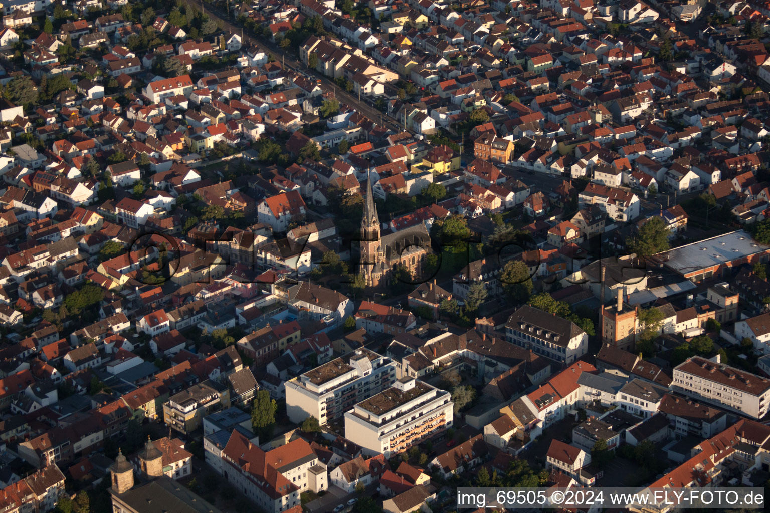 Photographie aérienne de Quartier Oggersheim in Ludwigshafen am Rhein dans le département Rhénanie-Palatinat, Allemagne