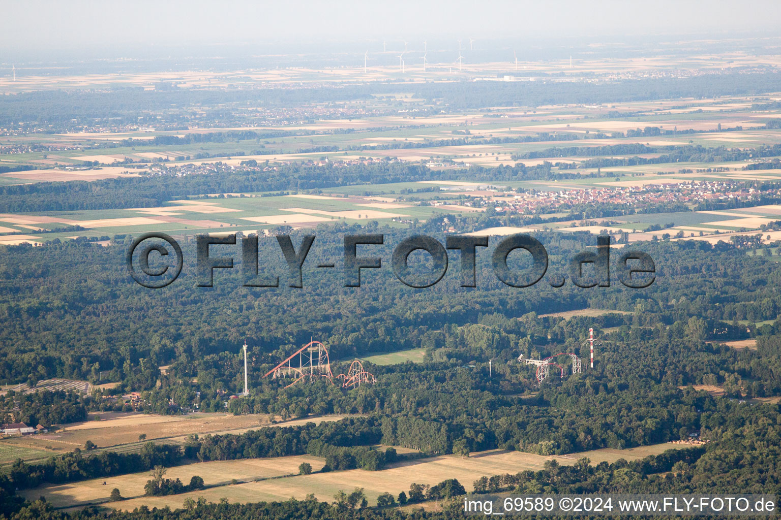 Parc de vacances à Haßloch dans le département Rhénanie-Palatinat, Allemagne vue d'en haut