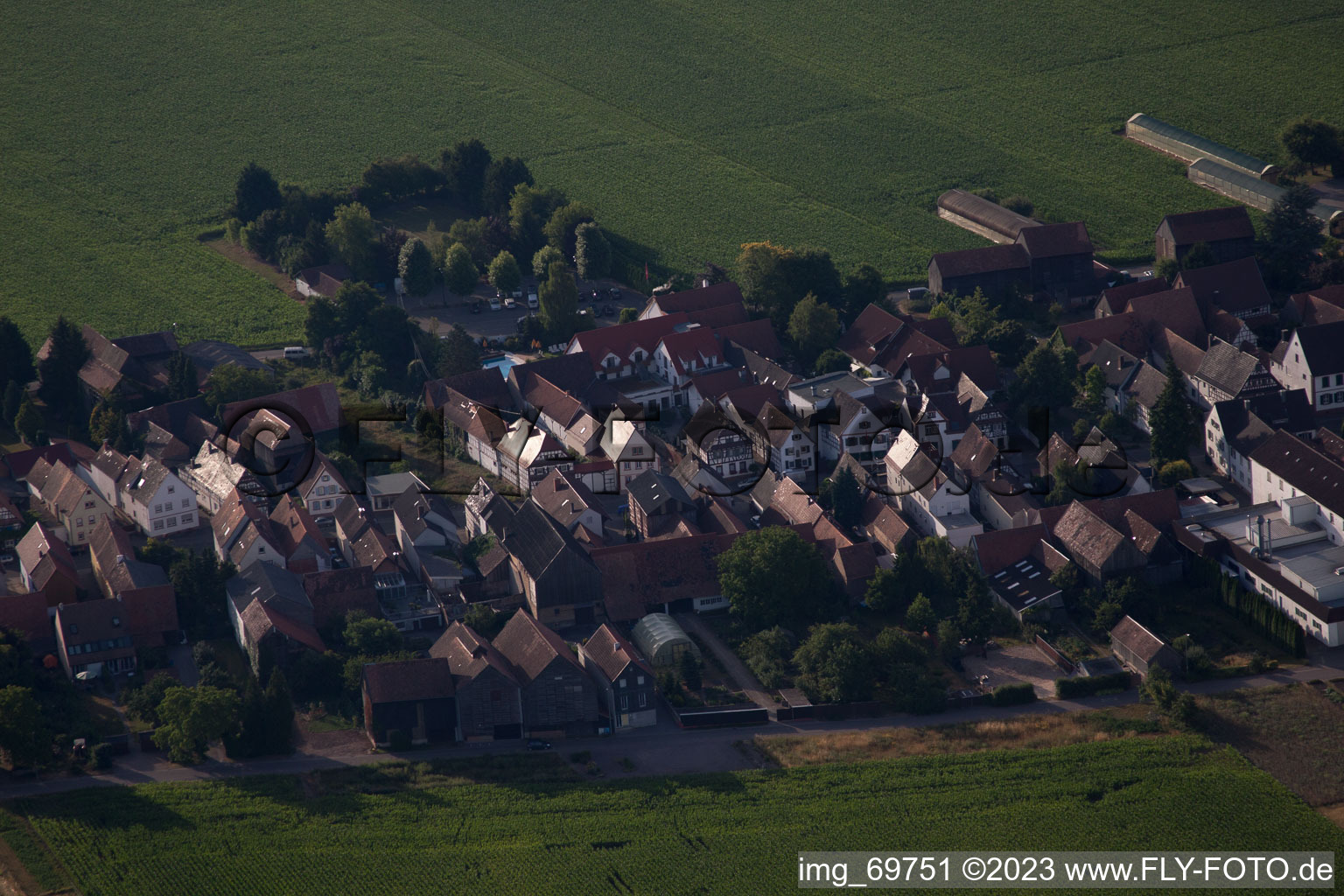 Quartier Hayna in Herxheim bei Landau/Pfalz dans le département Rhénanie-Palatinat, Allemagne depuis l'avion