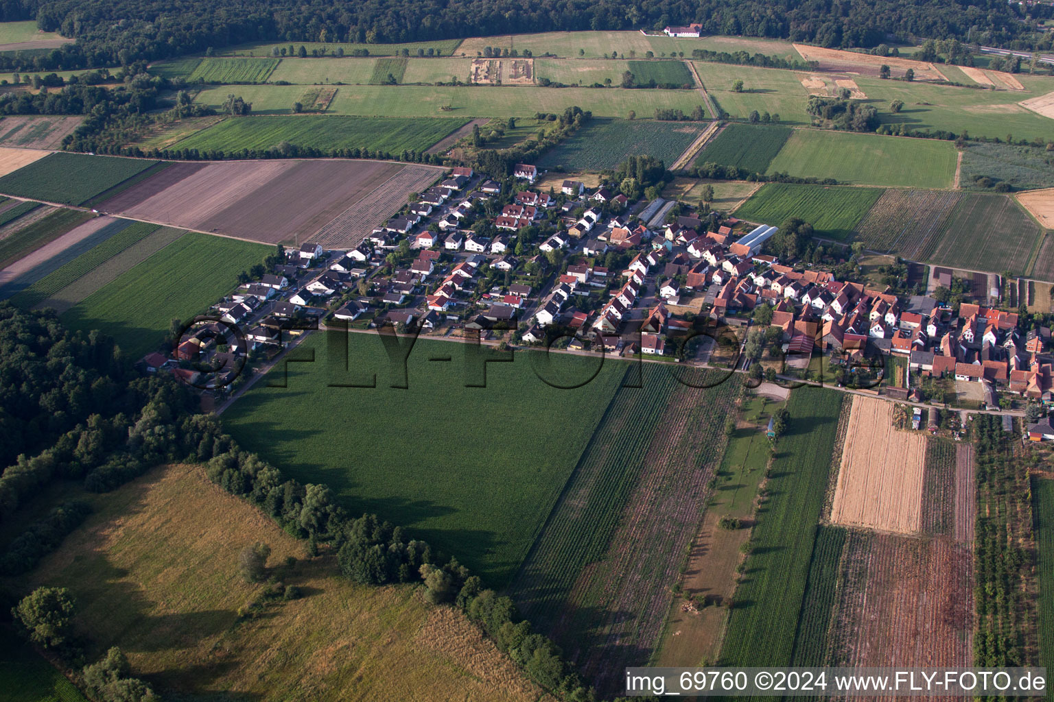 Enregistrement par drone de Du nord à Erlenbach bei Kandel dans le département Rhénanie-Palatinat, Allemagne