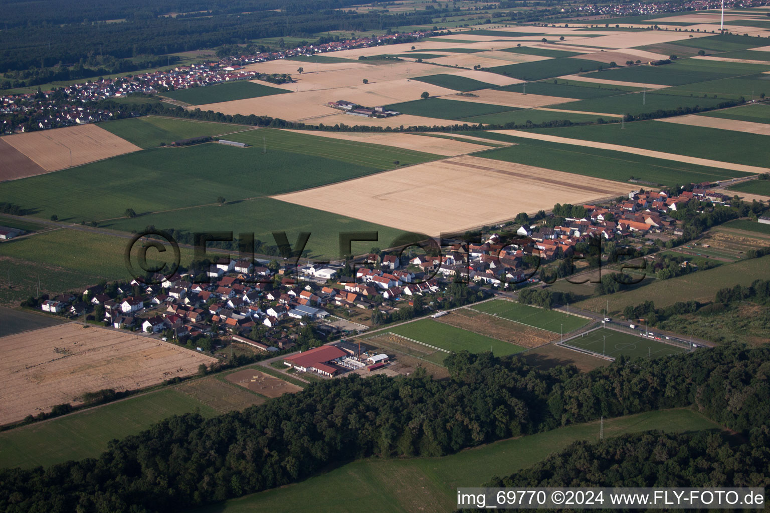 Quartier Minderslachen in Kandel dans le département Rhénanie-Palatinat, Allemagne d'en haut