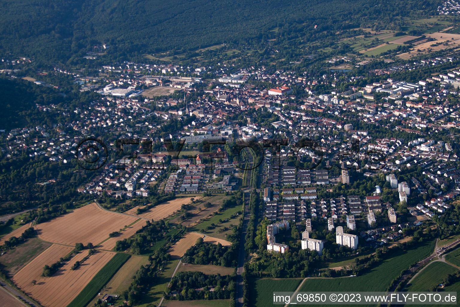 Enregistrement par drone de Ettlingen dans le département Bade-Wurtemberg, Allemagne