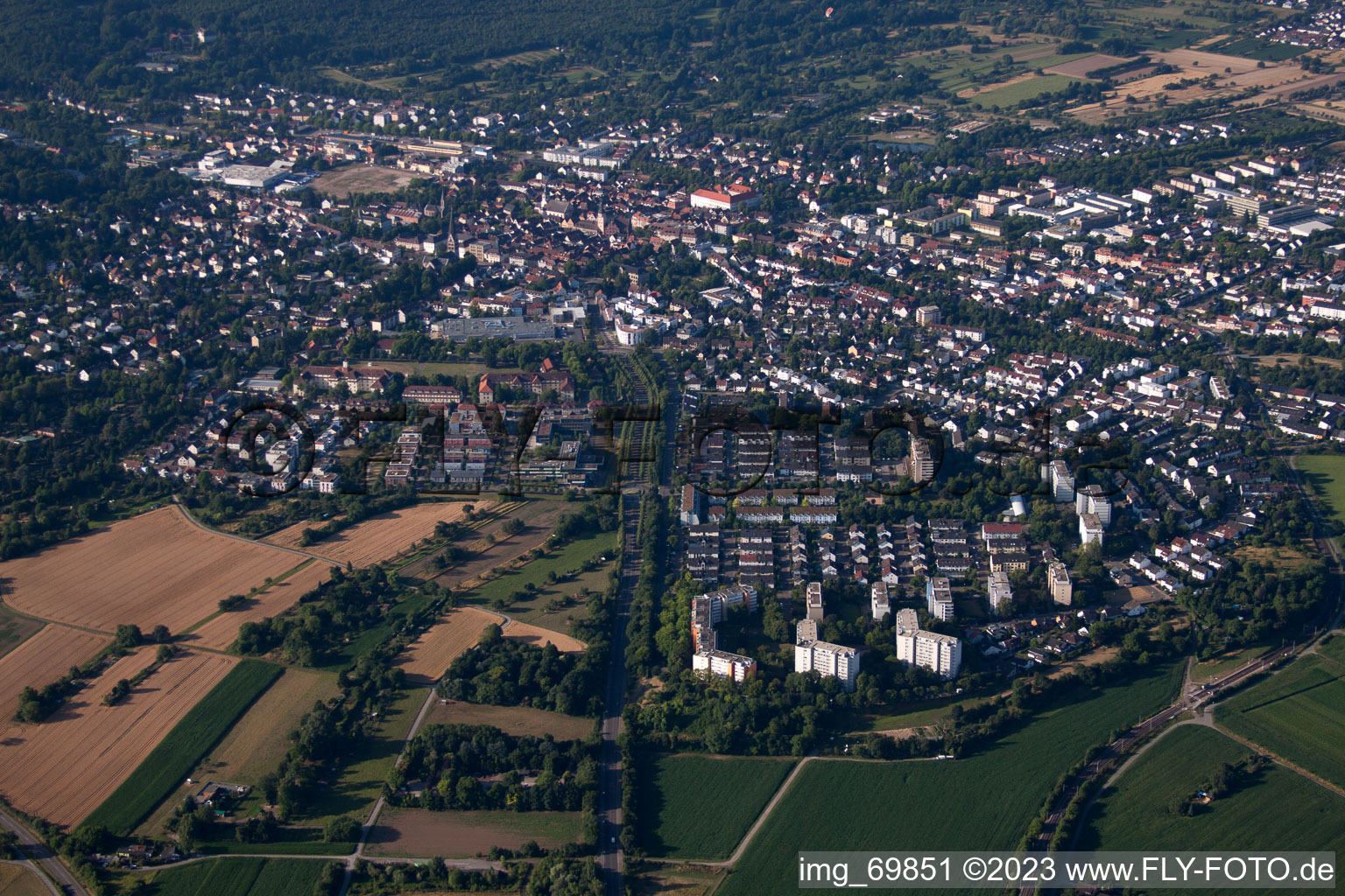 Image drone de Ettlingen dans le département Bade-Wurtemberg, Allemagne