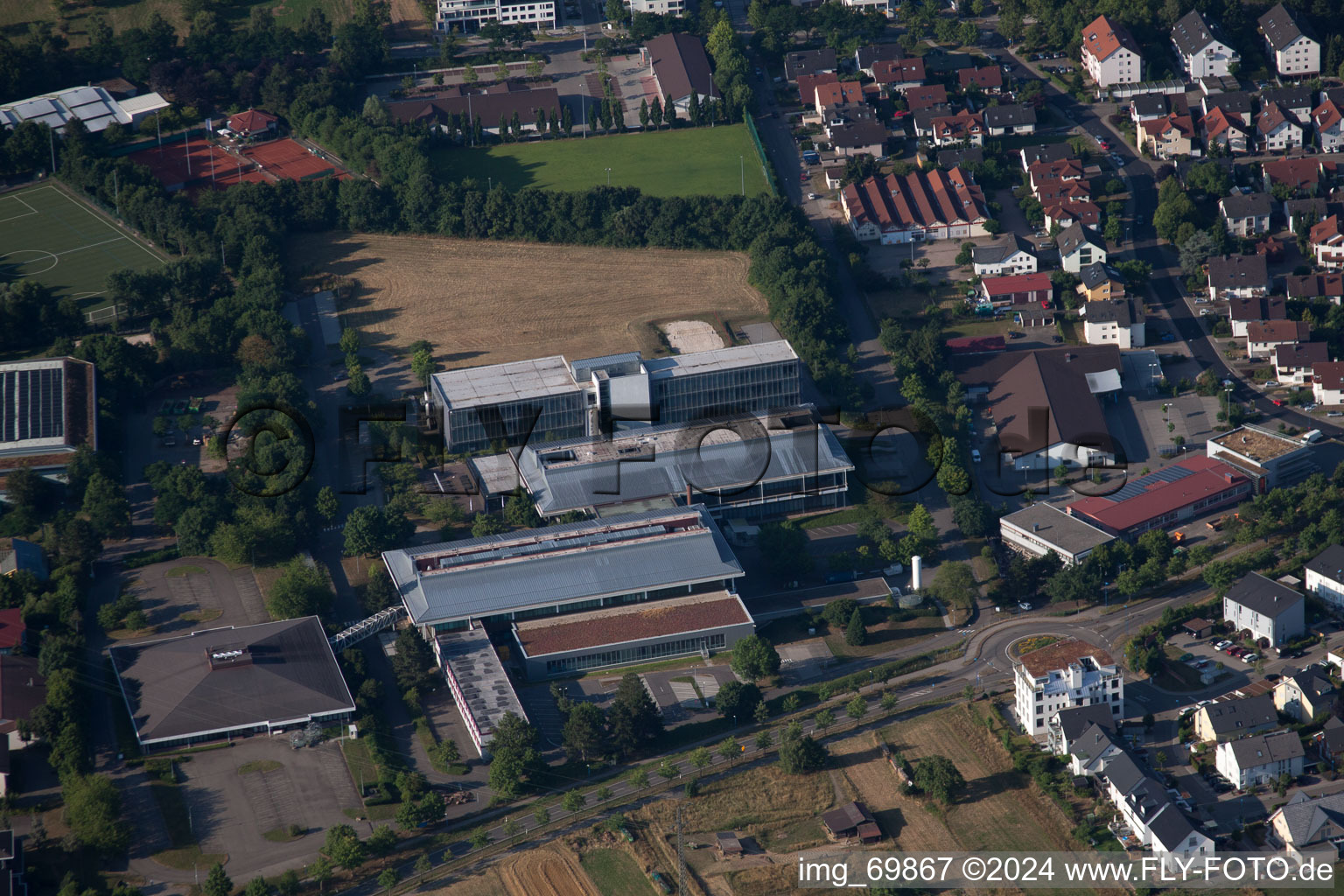 Quartier Grünwettersbach in Karlsruhe dans le département Bade-Wurtemberg, Allemagne d'en haut