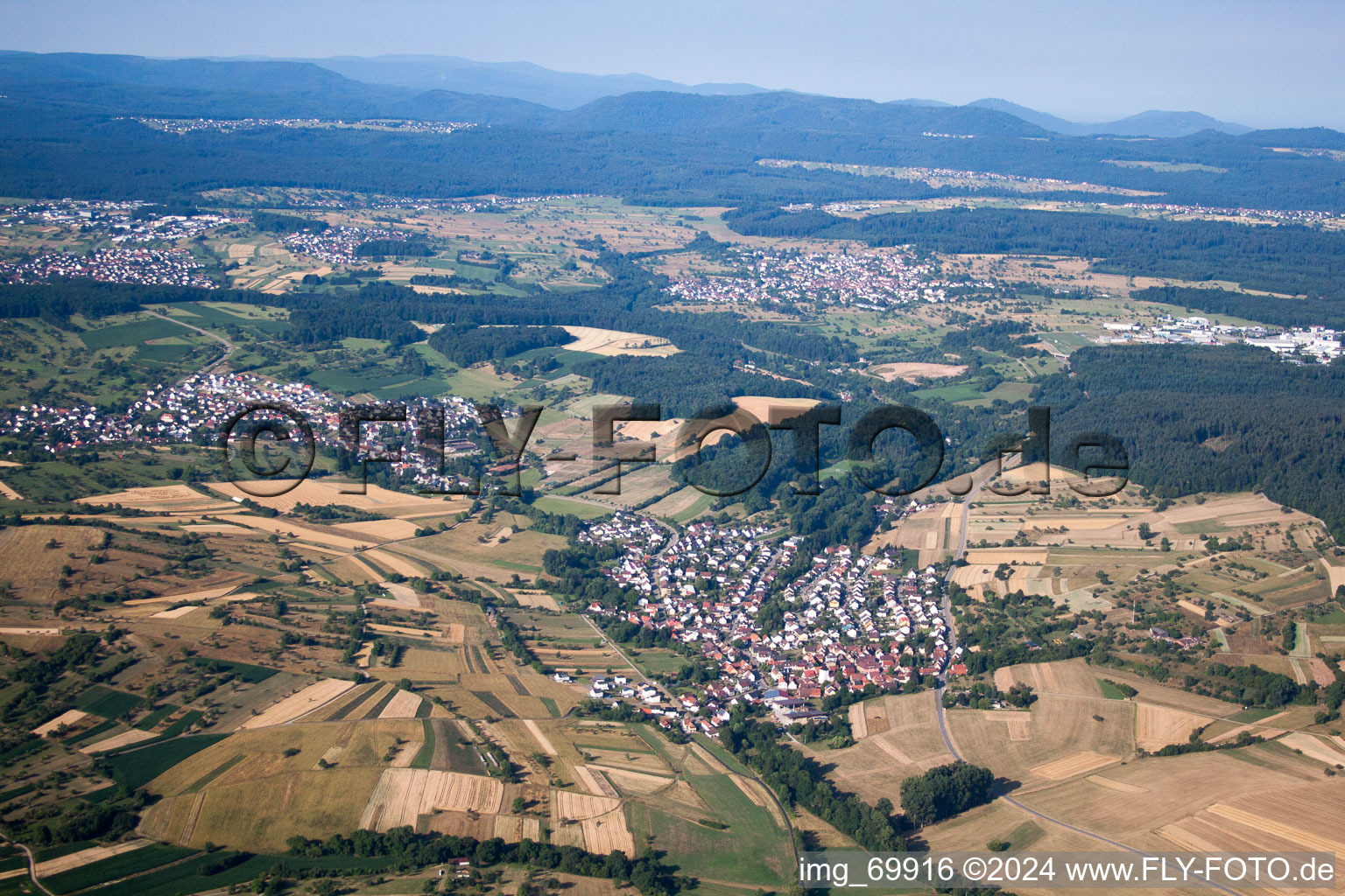 Quartier Weiler in Keltern dans le département Bade-Wurtemberg, Allemagne d'en haut