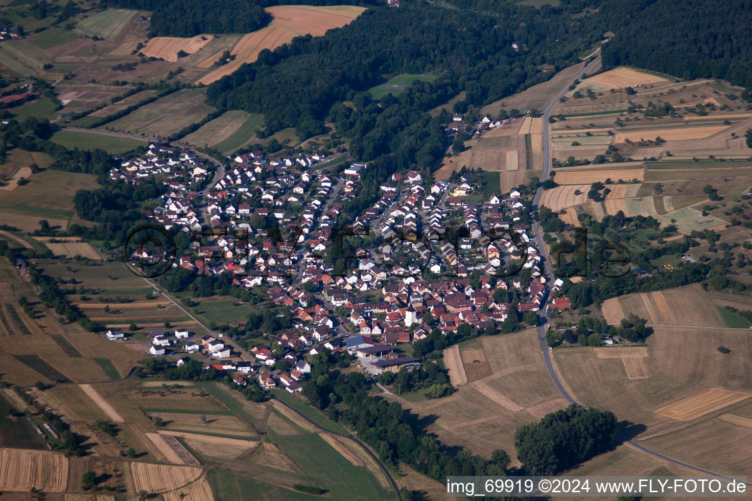 Quartier Weiler in Keltern dans le département Bade-Wurtemberg, Allemagne vue d'en haut