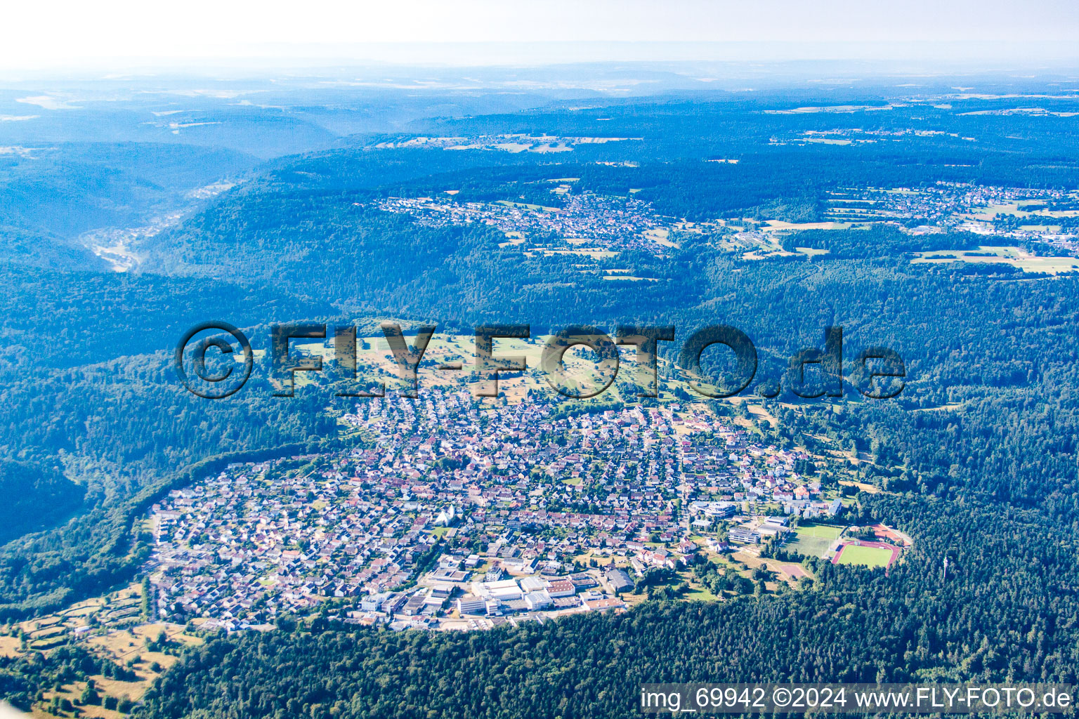 Vue aérienne de Quartier Büchenbronn in Pforzheim dans le département Bade-Wurtemberg, Allemagne