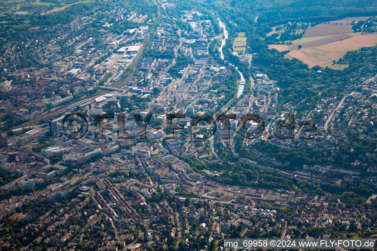 Pforzheim dans le département Bade-Wurtemberg, Allemagne vue d'en haut