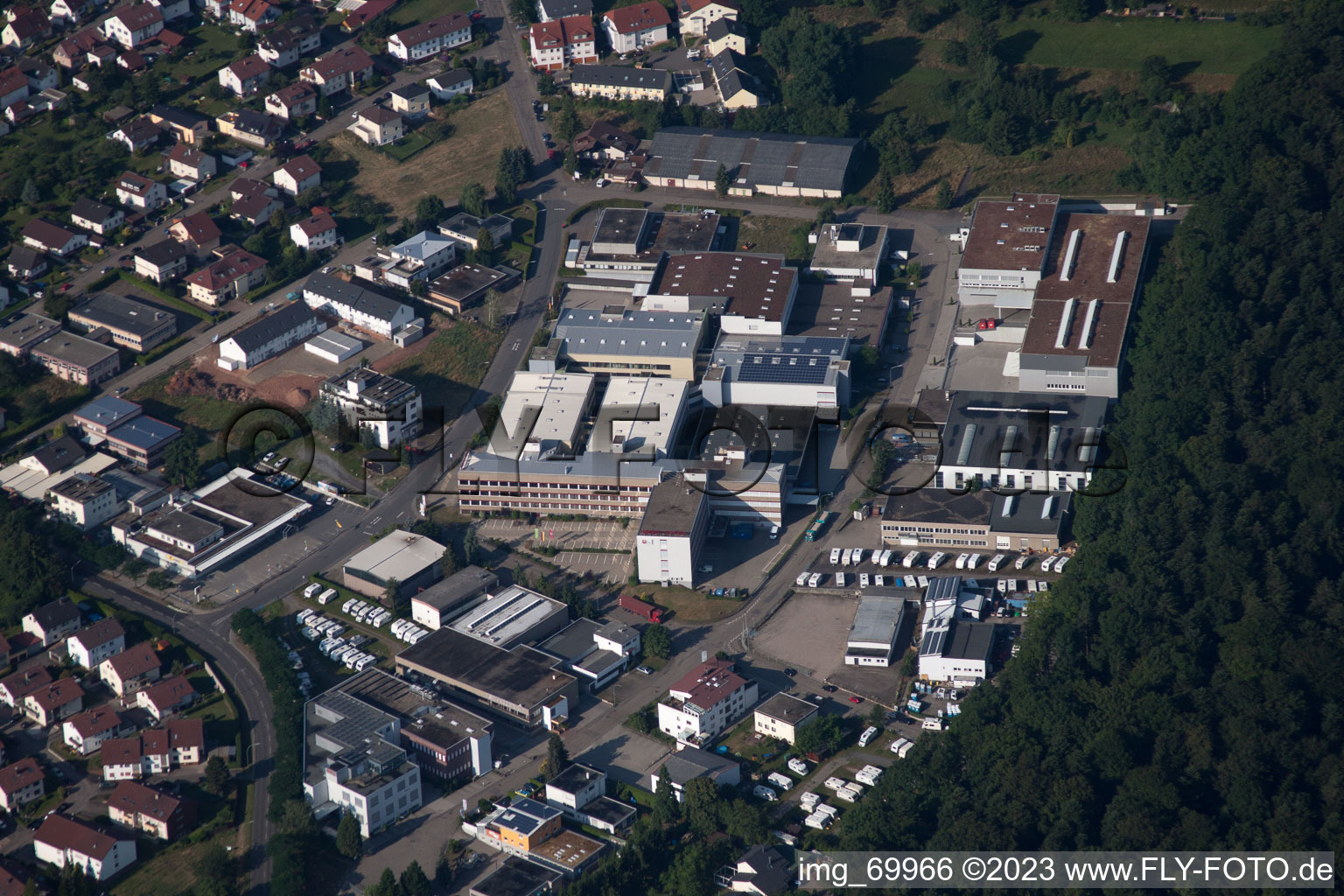 Enregistrement par drone de Pforzheim dans le département Bade-Wurtemberg, Allemagne