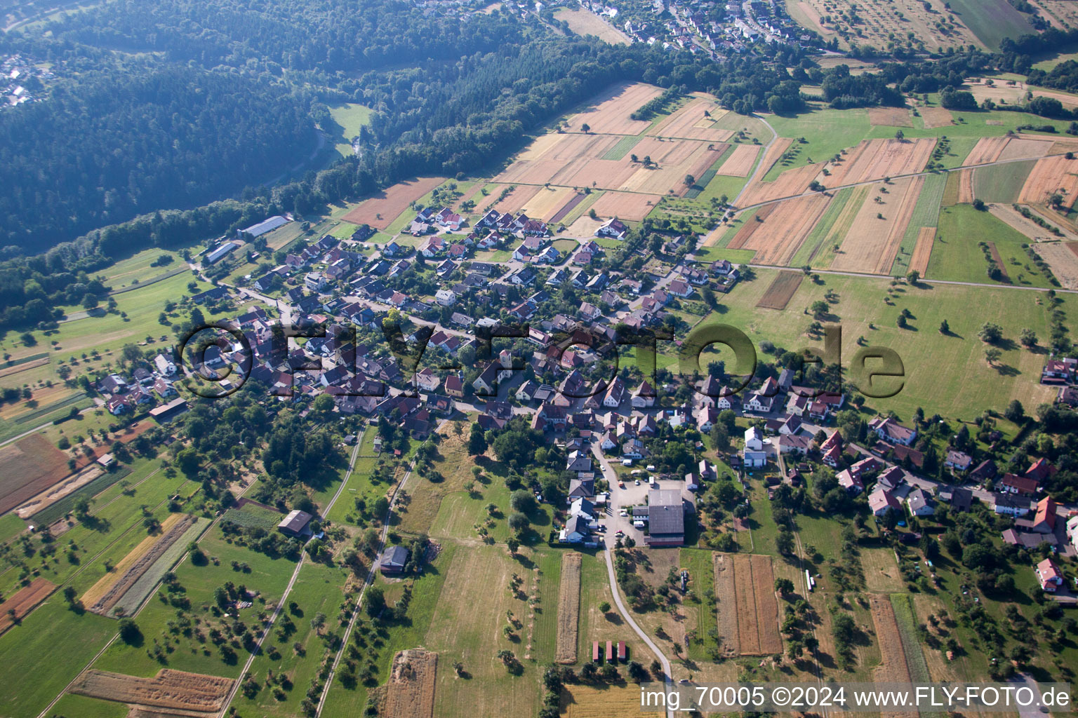 Vue aérienne de Hamberg dans le département Bade-Wurtemberg, Allemagne