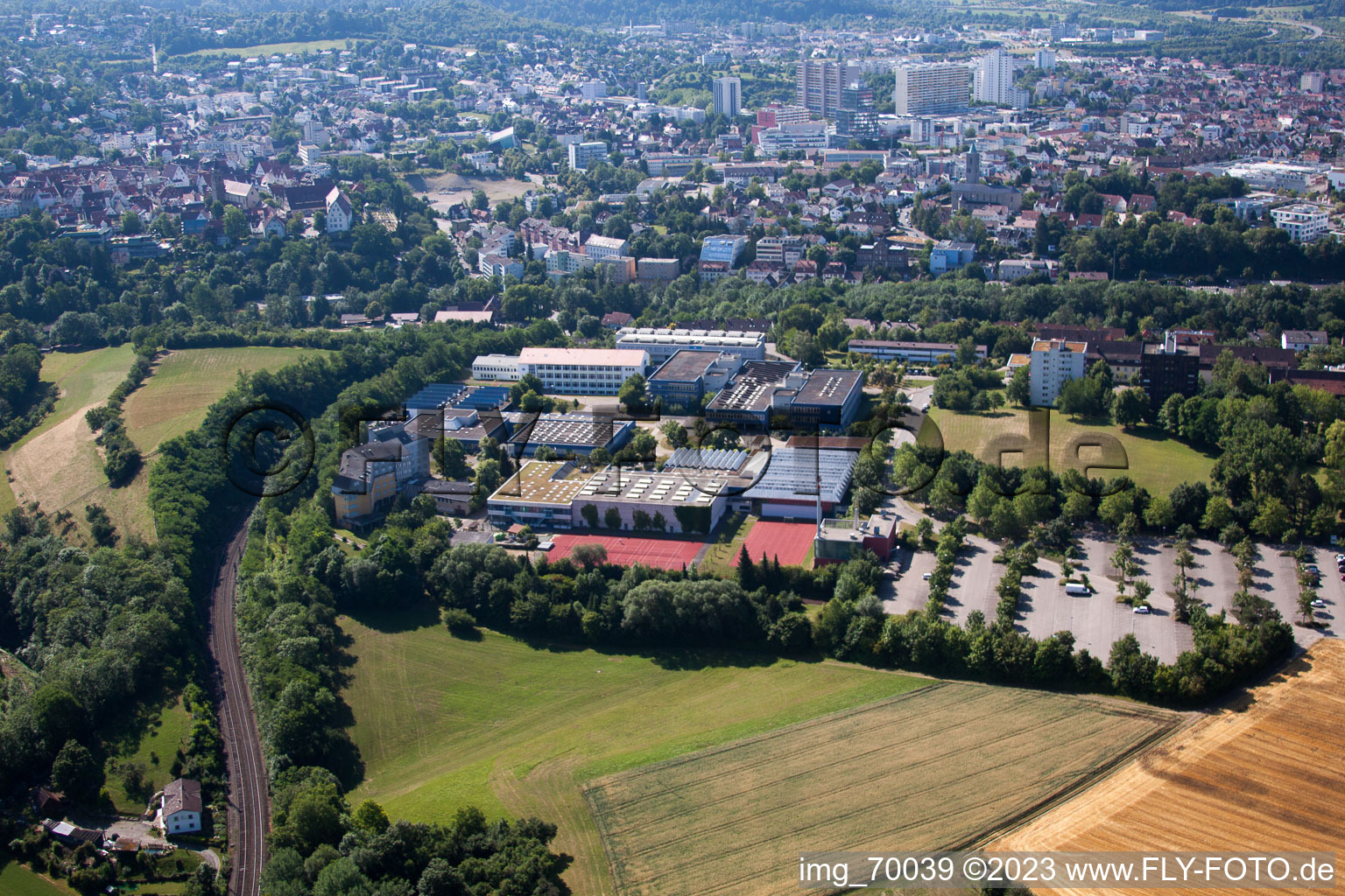 Vue aérienne de Hôpital à Leonberg dans le département Bade-Wurtemberg, Allemagne