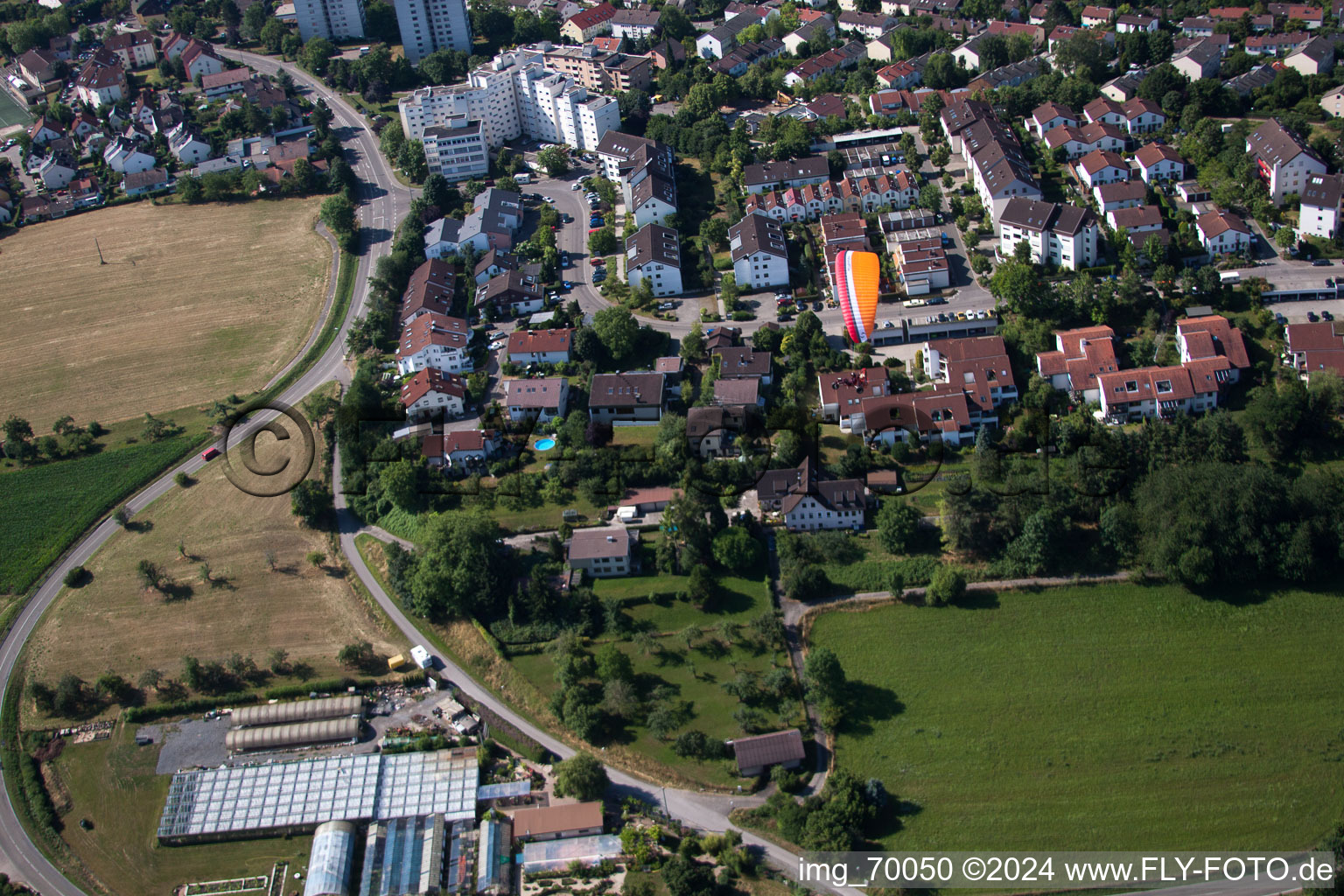 Leonberg dans le département Bade-Wurtemberg, Allemagne depuis l'avion