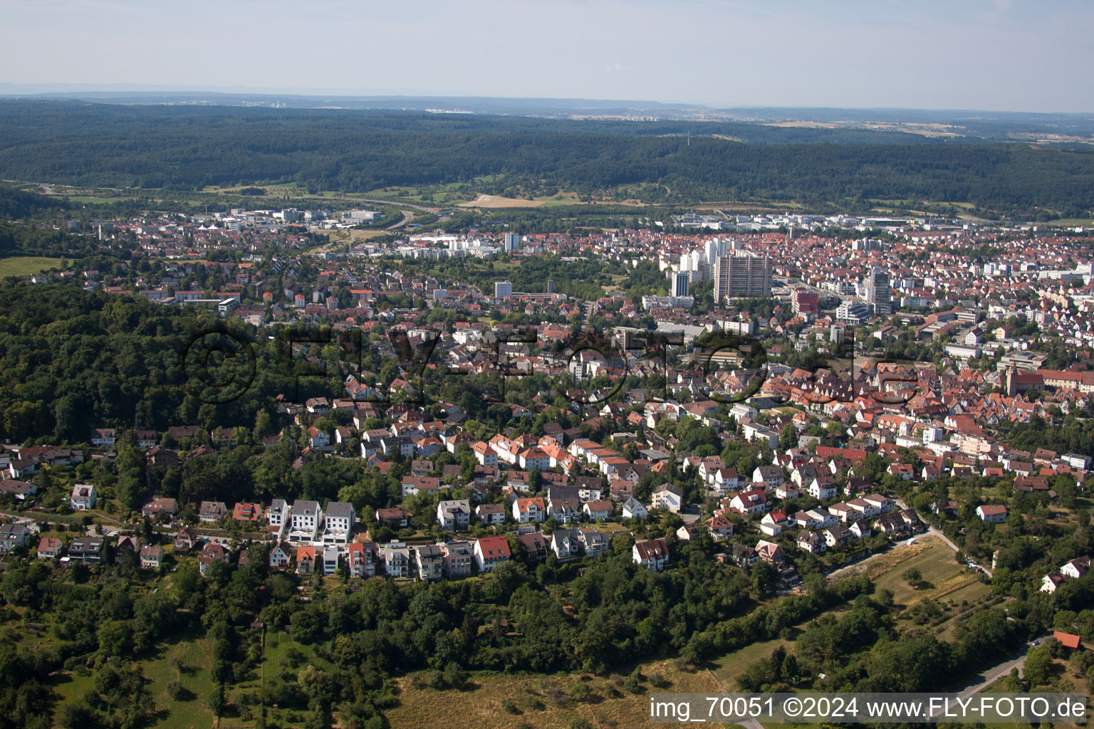 Vue d'oiseau de Leonberg dans le département Bade-Wurtemberg, Allemagne