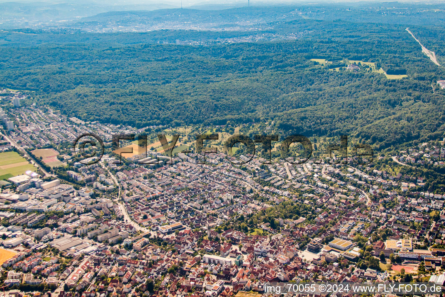 Vue aérienne de Gerlingen dans le département Bade-Wurtemberg, Allemagne