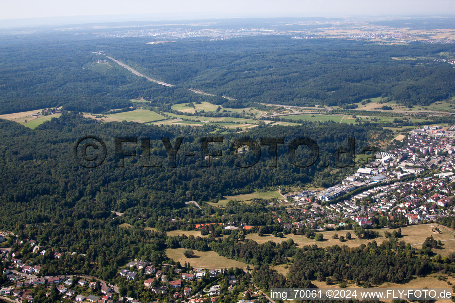 Vue aérienne de Quartier Ramtel in Leonberg dans le département Bade-Wurtemberg, Allemagne