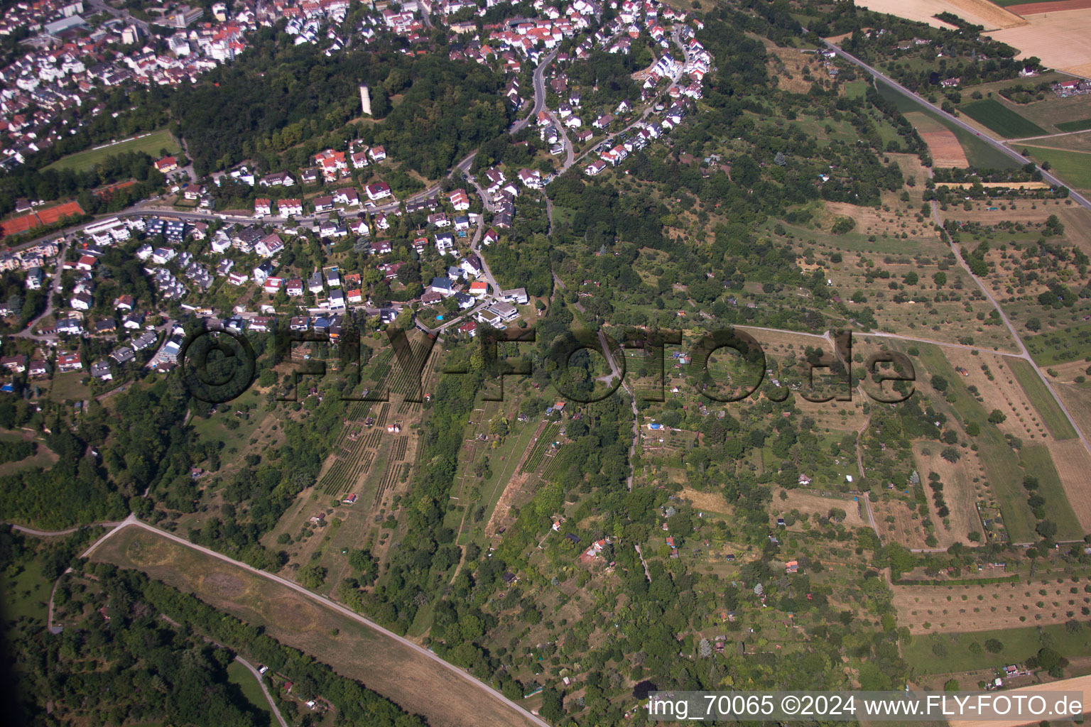 Tour d'Engelberg, prairie d'Engelberg à Leonberg dans le département Bade-Wurtemberg, Allemagne d'en haut