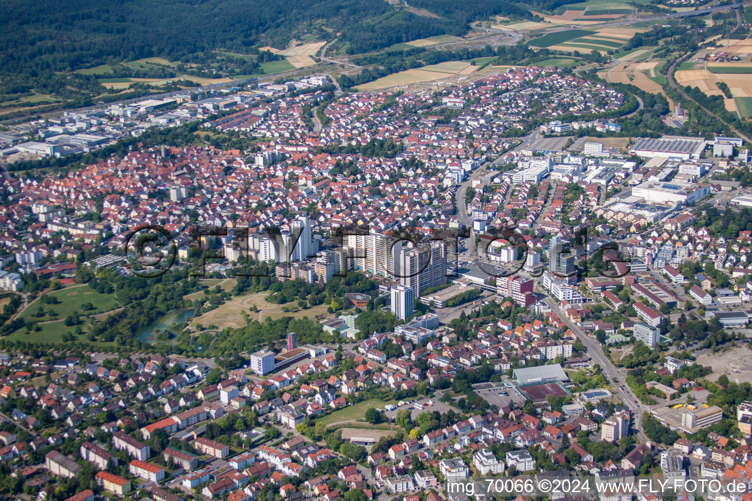 Photographie aérienne de Quartier Eltingen in Leonberg dans le département Bade-Wurtemberg, Allemagne