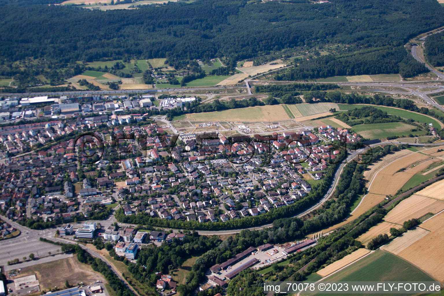 Leonberg dans le département Bade-Wurtemberg, Allemagne d'un drone