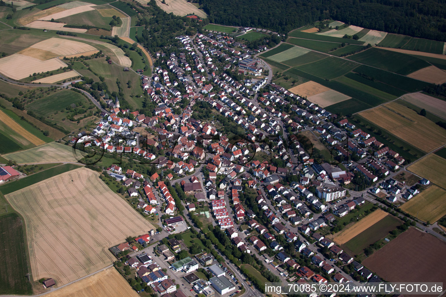 Vue aérienne de Quartier Gebersheim in Leonberg dans le département Bade-Wurtemberg, Allemagne