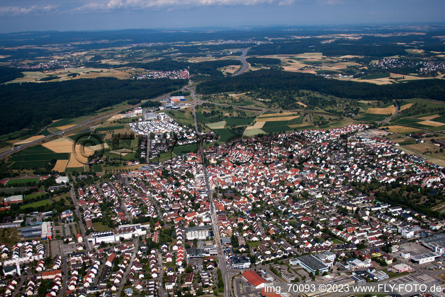 Photographie aérienne de Rutesheim dans le département Bade-Wurtemberg, Allemagne