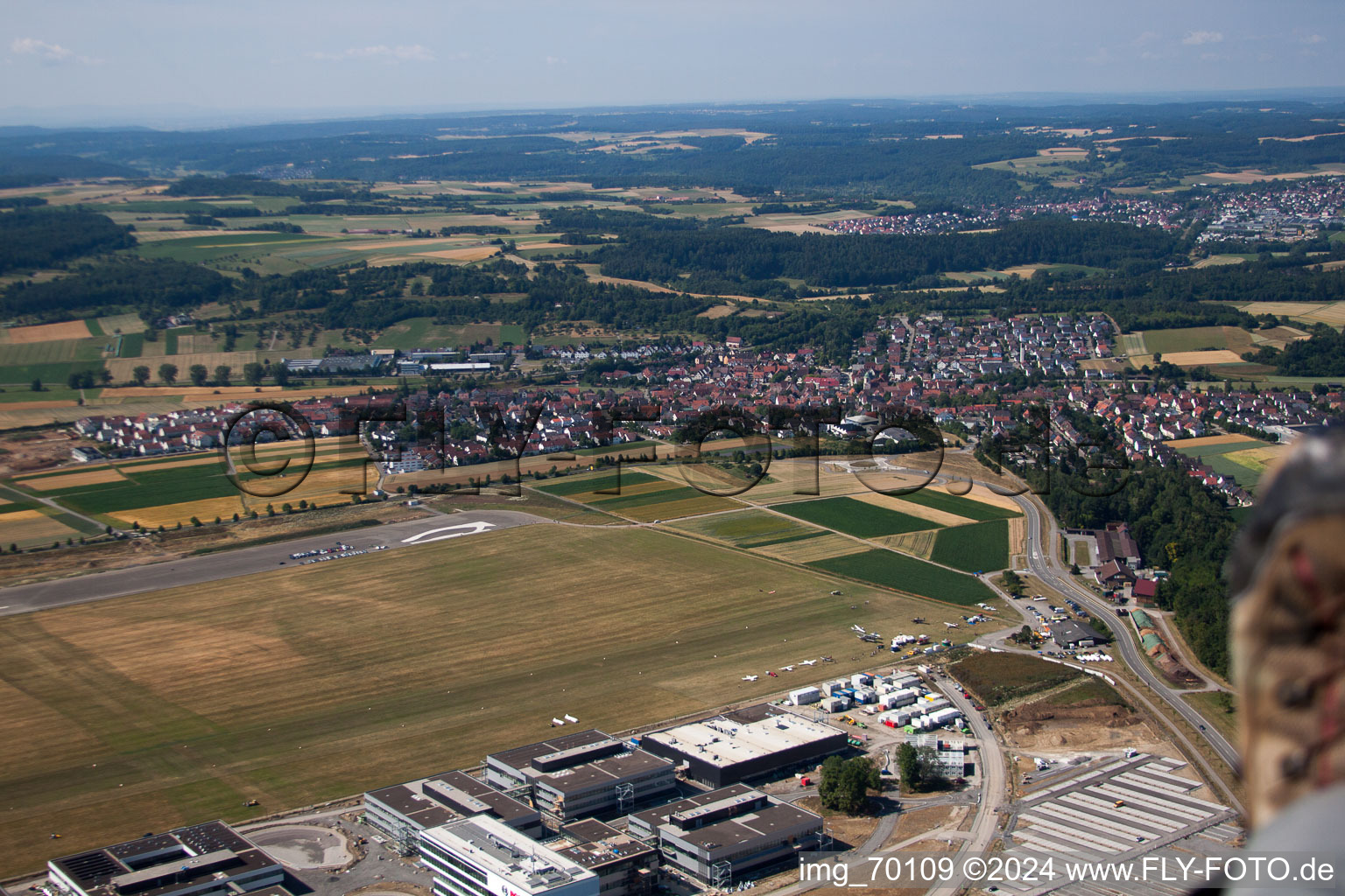 Photographie aérienne de Aérodrome de planeurs de Malmsheim du SFC Leonberg à Renningen dans le département Bade-Wurtemberg, Allemagne