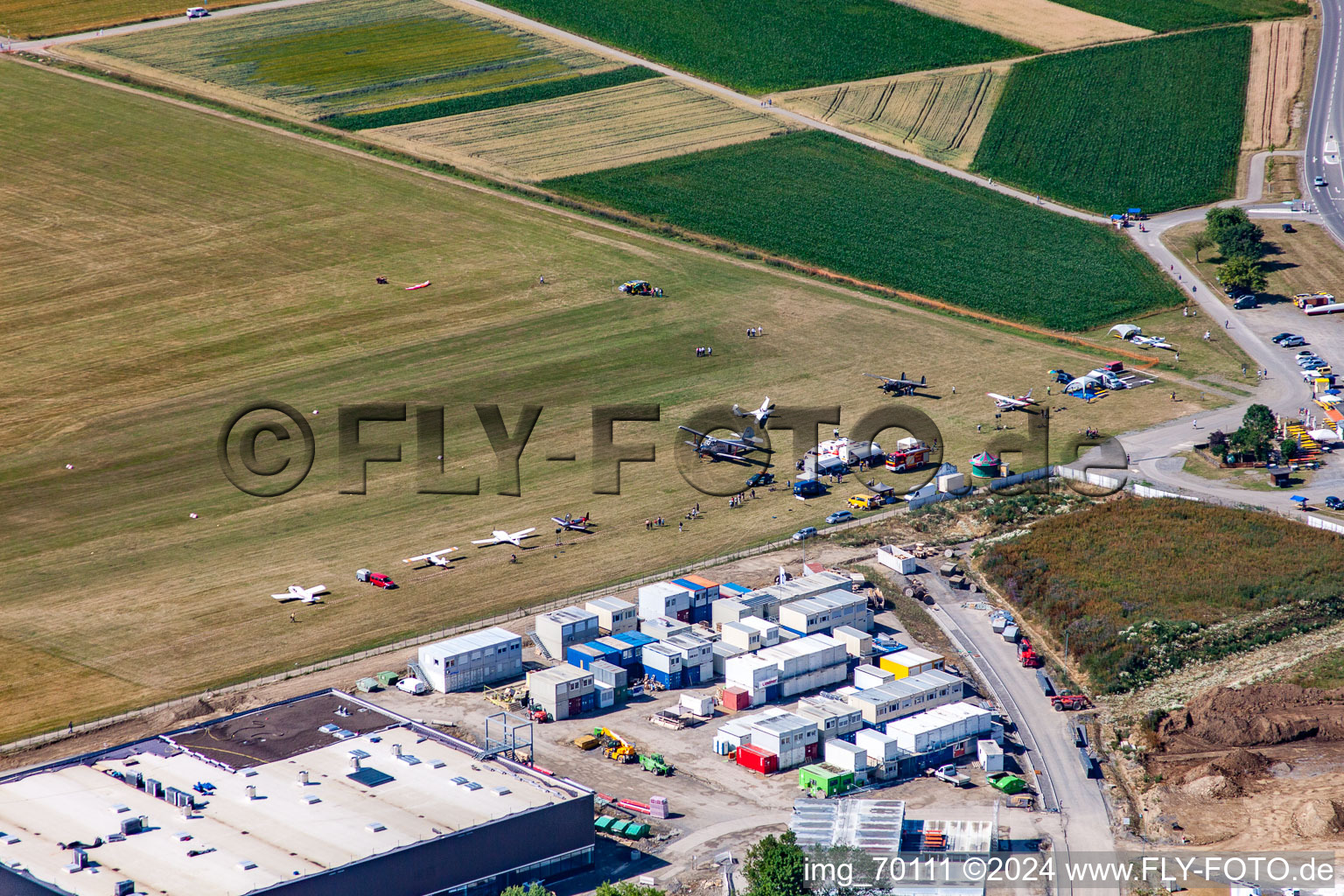 Vue oblique de Aire de vol Malmsheim du SFC Leonberg à le quartier Malmsheim in Renningen dans le département Bade-Wurtemberg, Allemagne