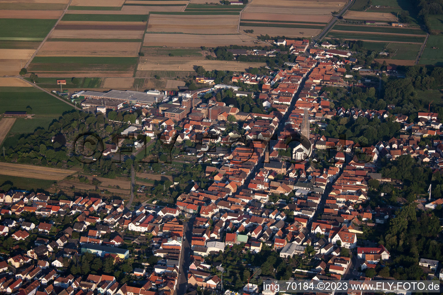 Image drone de Bellheim dans le département Rhénanie-Palatinat, Allemagne