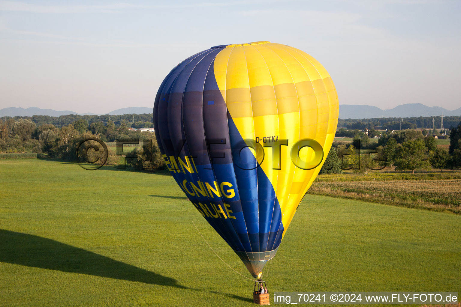 Photographie aérienne de Ballon en fuite à Erlenbach bei Kandel dans le département Rhénanie-Palatinat, Allemagne