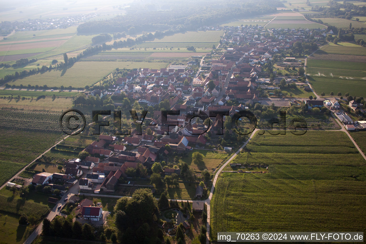 Erlenbach bei Kandel dans le département Rhénanie-Palatinat, Allemagne vue d'en haut