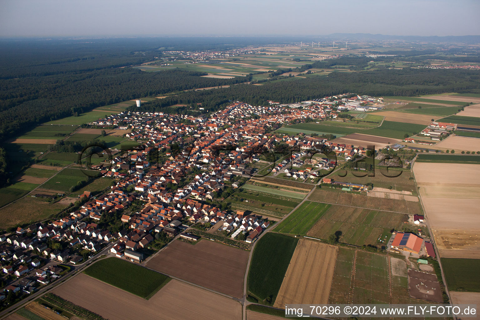 Enregistrement par drone de Hatzenbühl dans le département Rhénanie-Palatinat, Allemagne