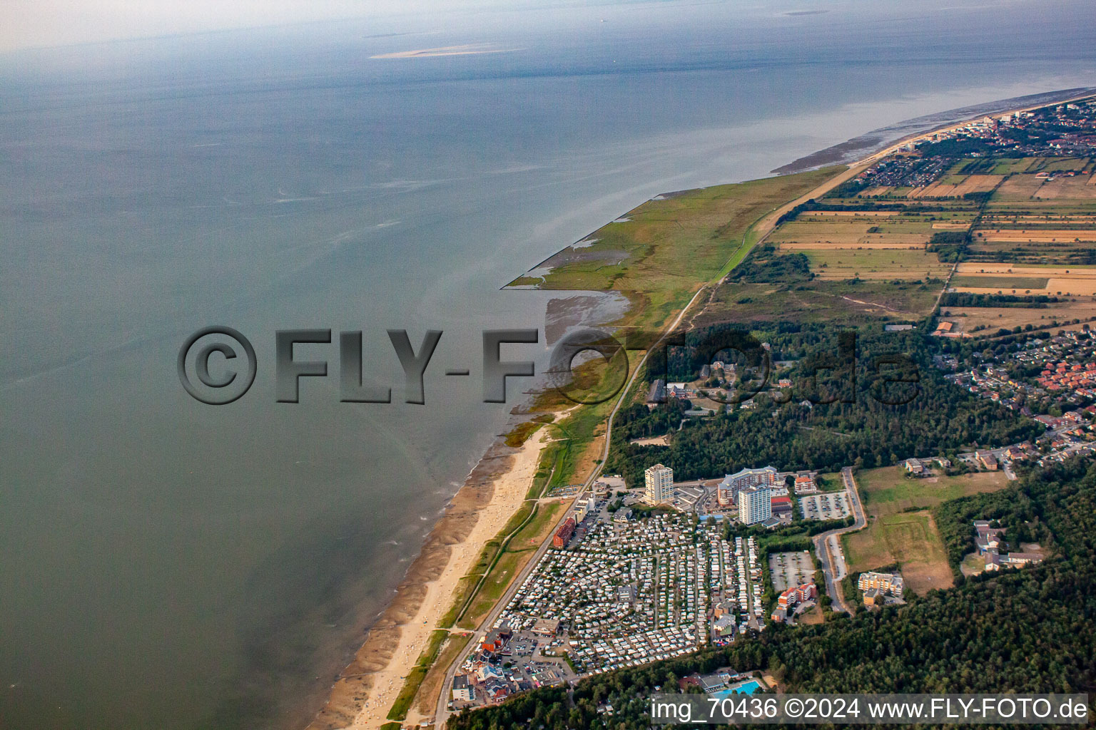 Vue aérienne de Quartier Sahlenburg in Cuxhaven dans le département Basse-Saxe, Allemagne