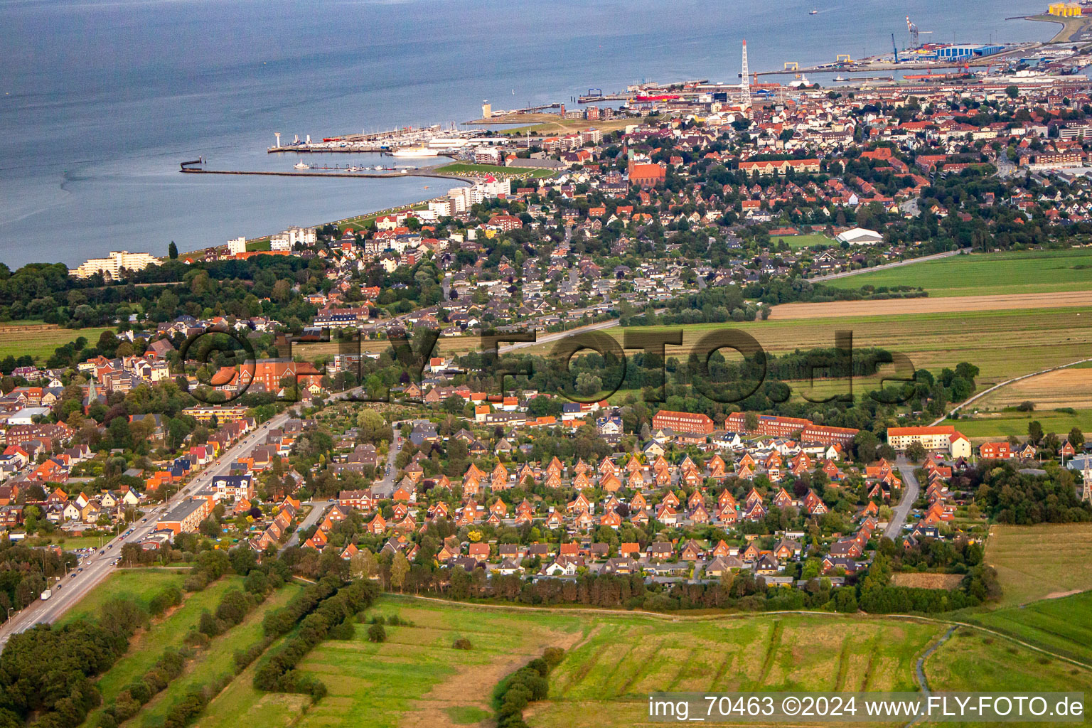 Vue aérienne de Quartier Döse in Cuxhaven dans le département Basse-Saxe, Allemagne